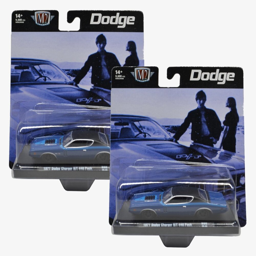1971 Dodge Charger Models Bundle, Blue, 2pk